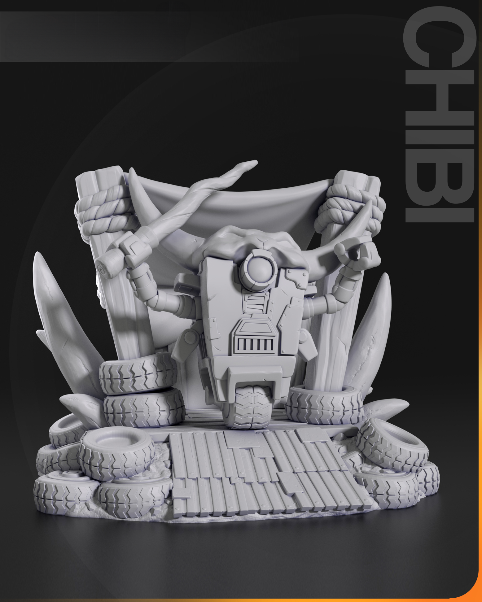 Figurine à peindre Claptrap Borderlands Jeux vidéos