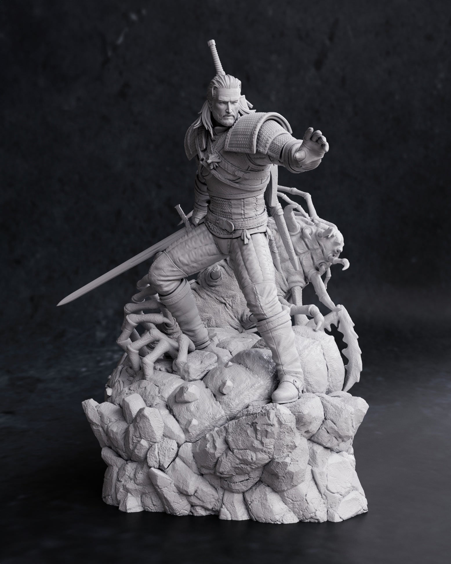 Figurine à peindre Geralt The Witcher jeux vidéo Série Netflix