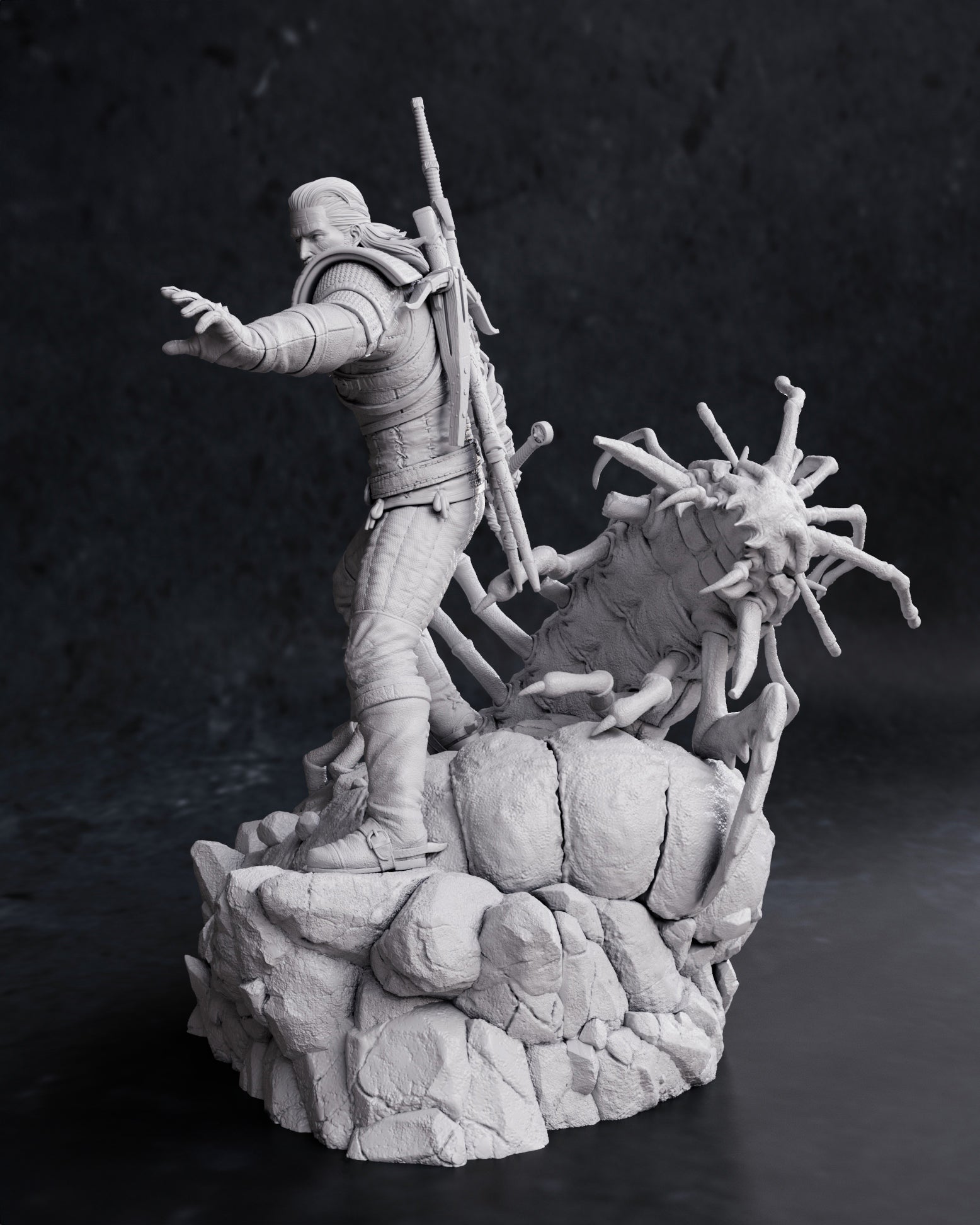 Figurine à peindre Geralt The Witcher jeux vidéo Série Netflix