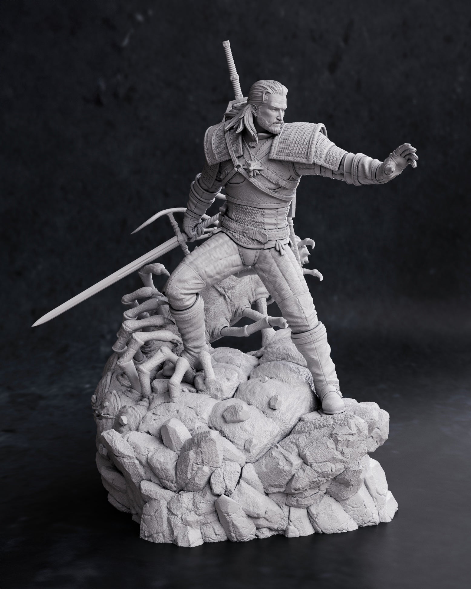 Figurine à peindre Geralt The Witcher jeux vidéo Série Netflix