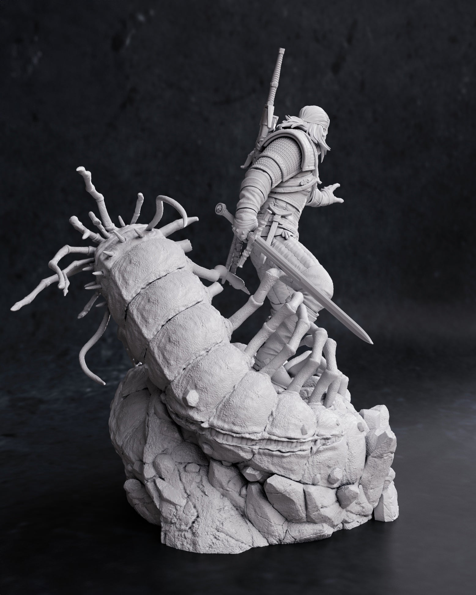 Figurine à peindre Geralt The Witcher jeux vidéo Série Netflix