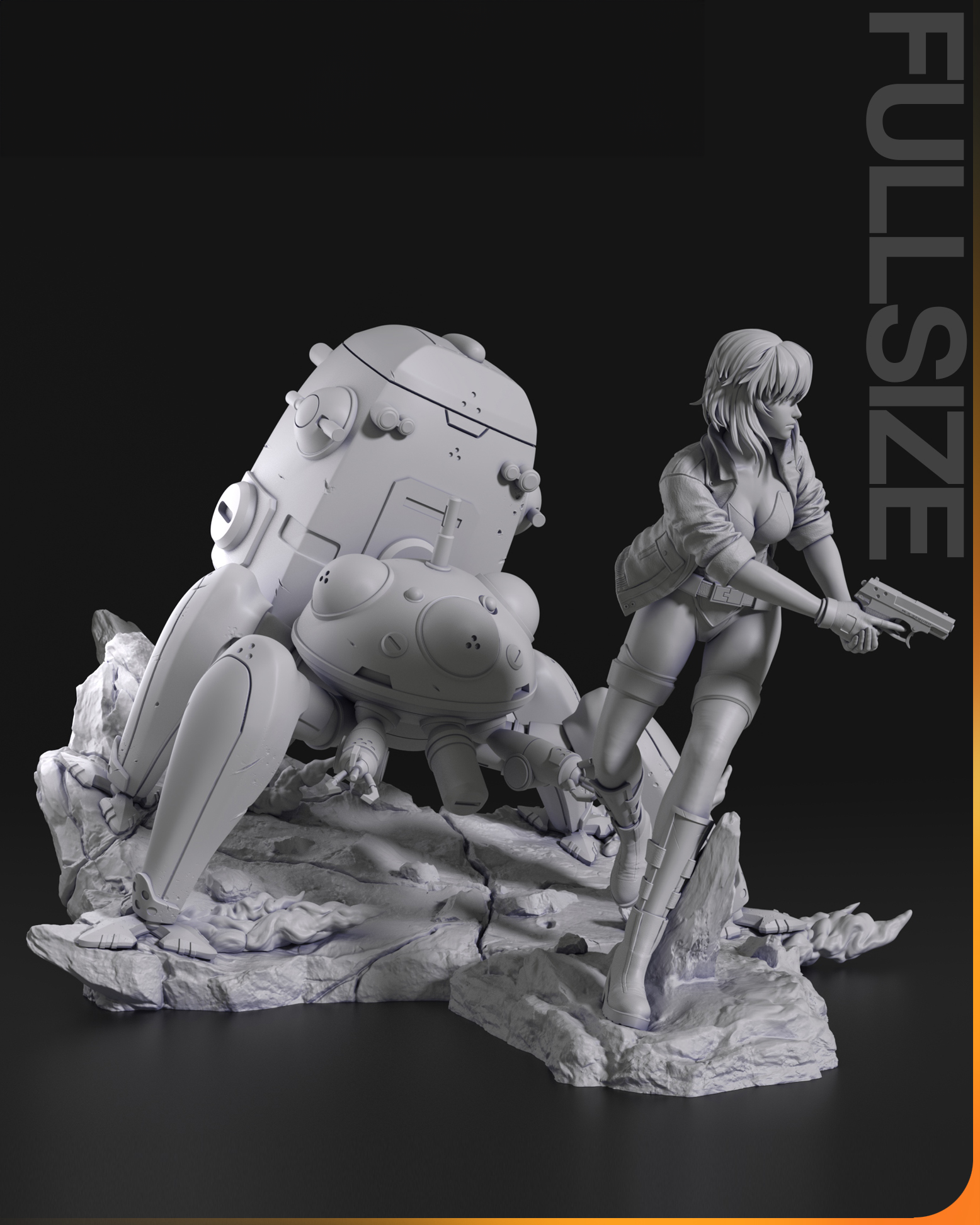 Figurine à peindre Motoko Ghost in the shell manga anime Film