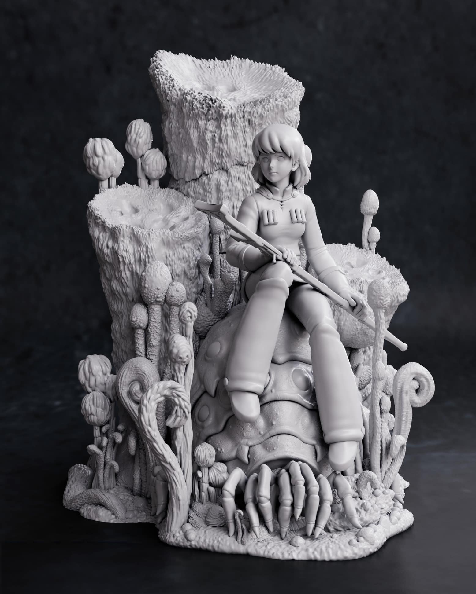 figurine à peindre nausicaa la vallee du vent ghibli manga anime film