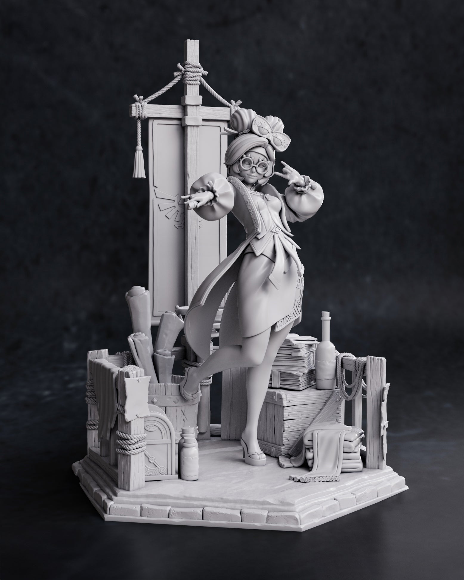 Figurine à peindre Purah the legend of zelda jeux vidéo