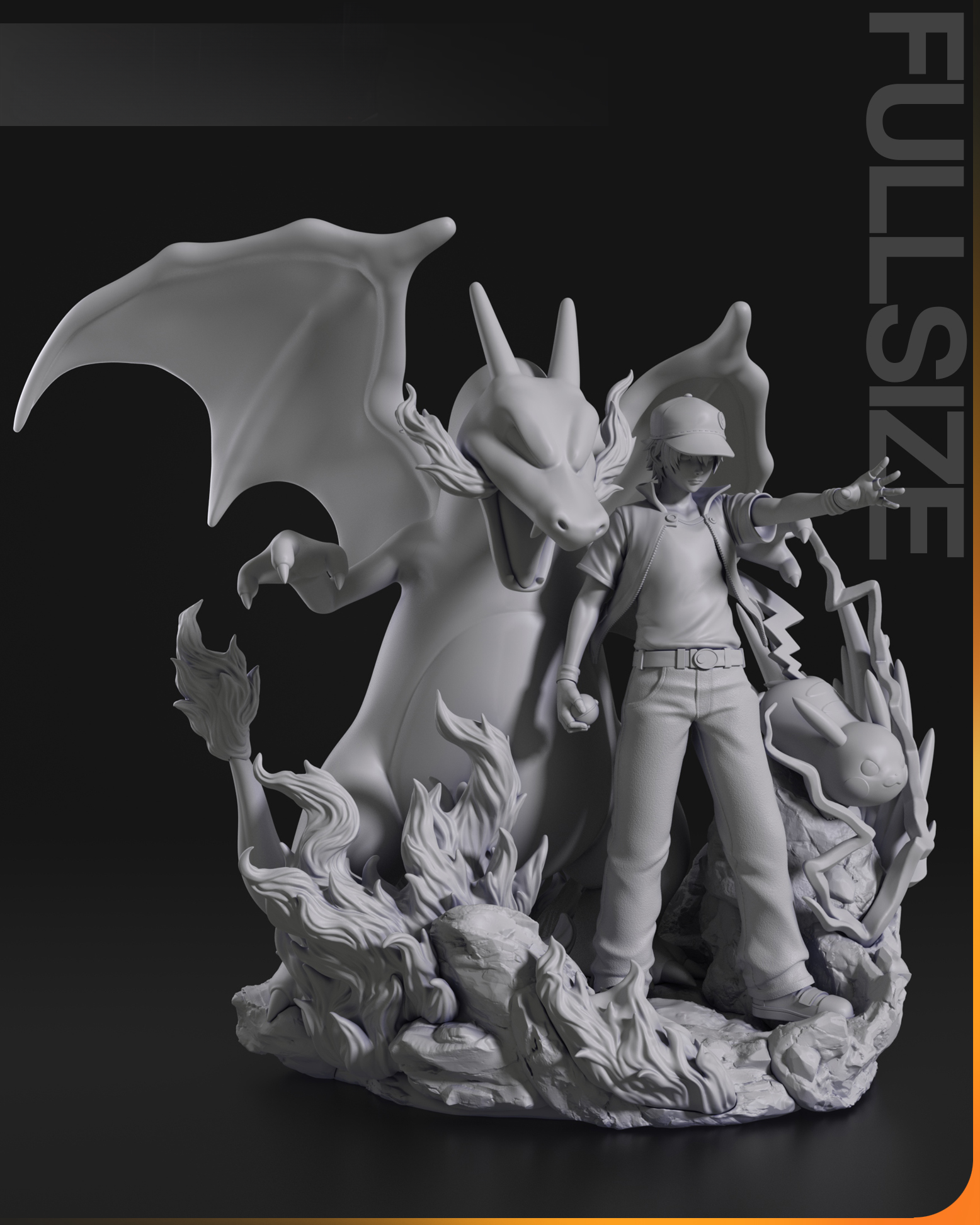 Figurine à peindre Sacha Dracofeu Pikachu Pokémon Manga anime jeux vidéo Nintendo