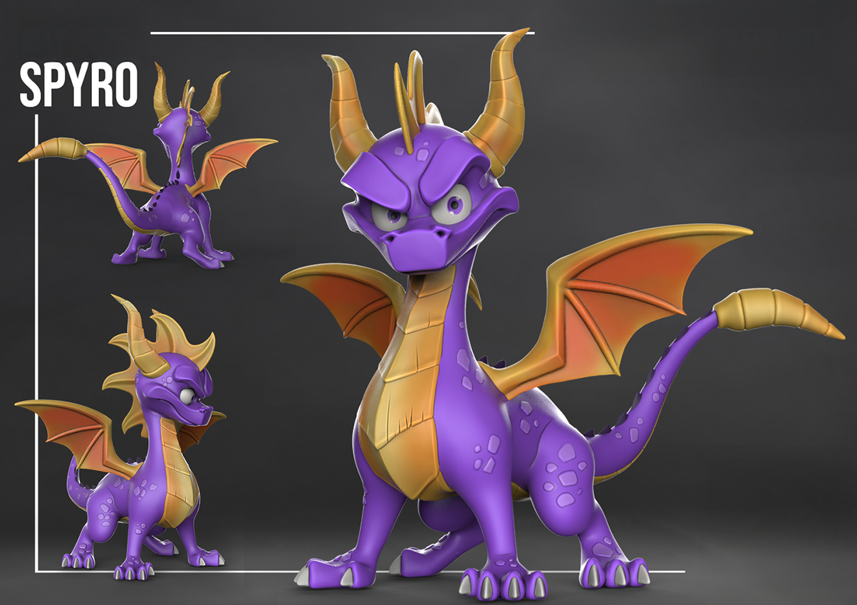 figurine-a-peindre-spyro-spyro-the-dragon-jeux-video old