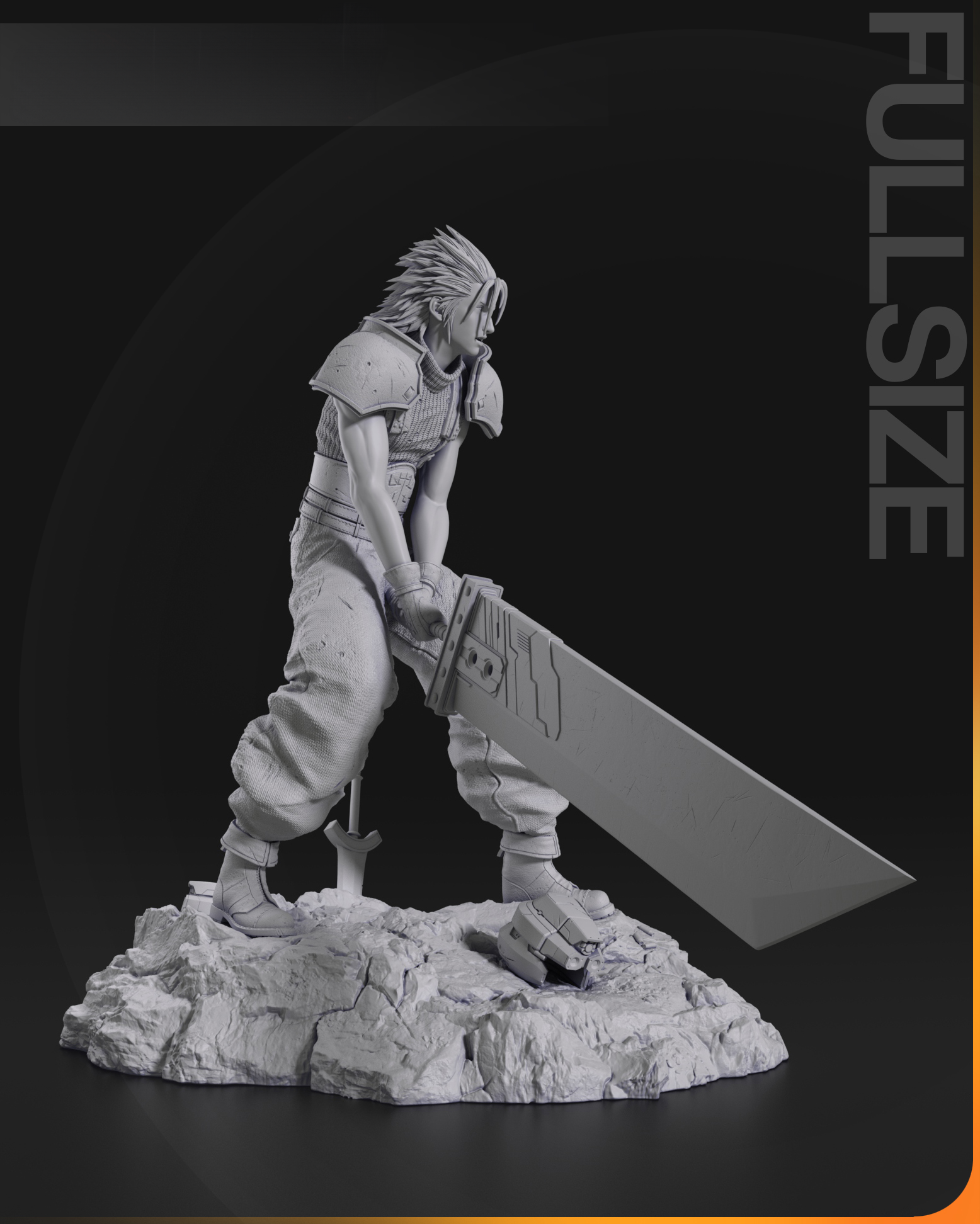 figurine a peindre zackfair final fantasy jeux vidéo (2)