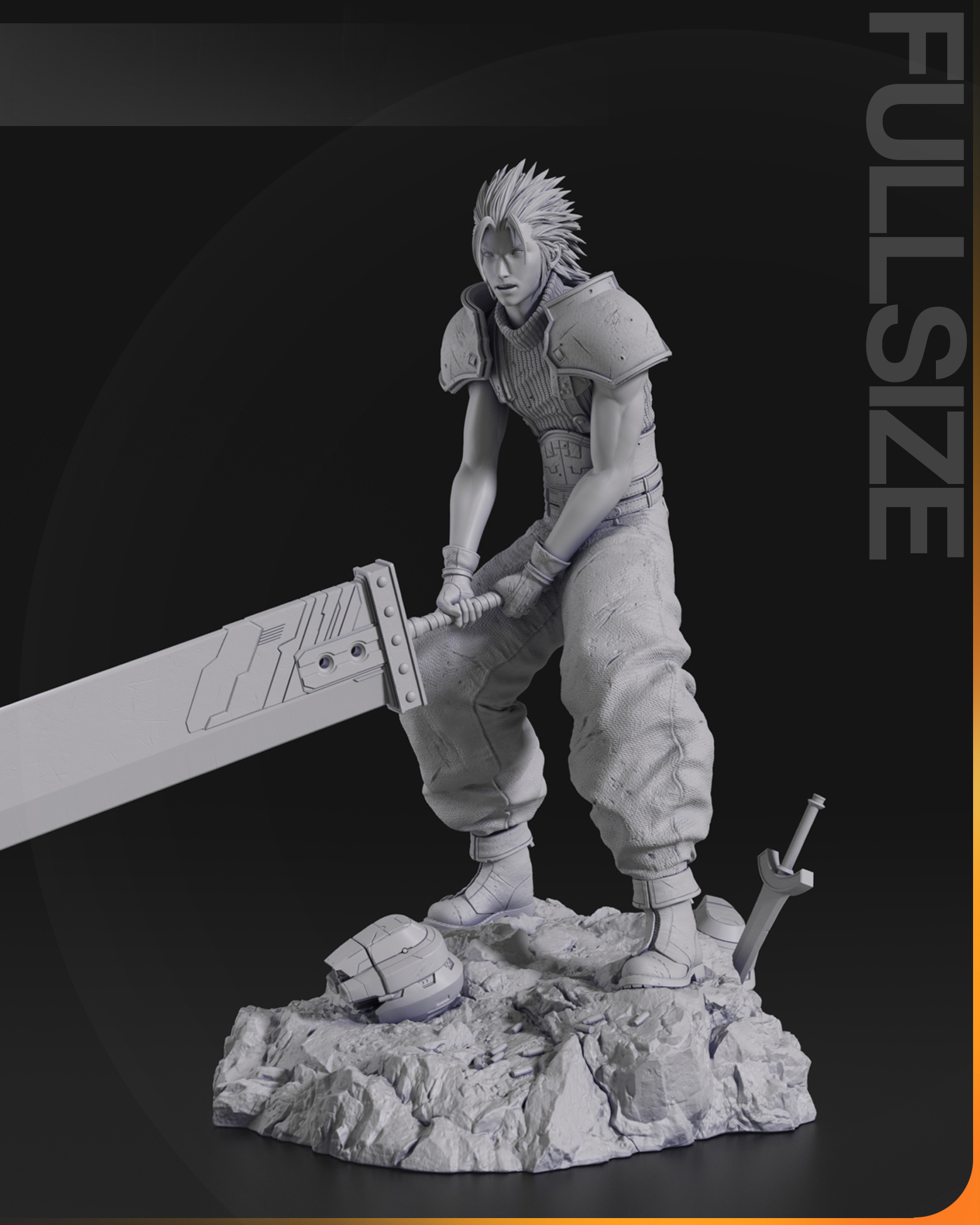 figurine a peindre zackfair final fantasy jeux vidéo (3)