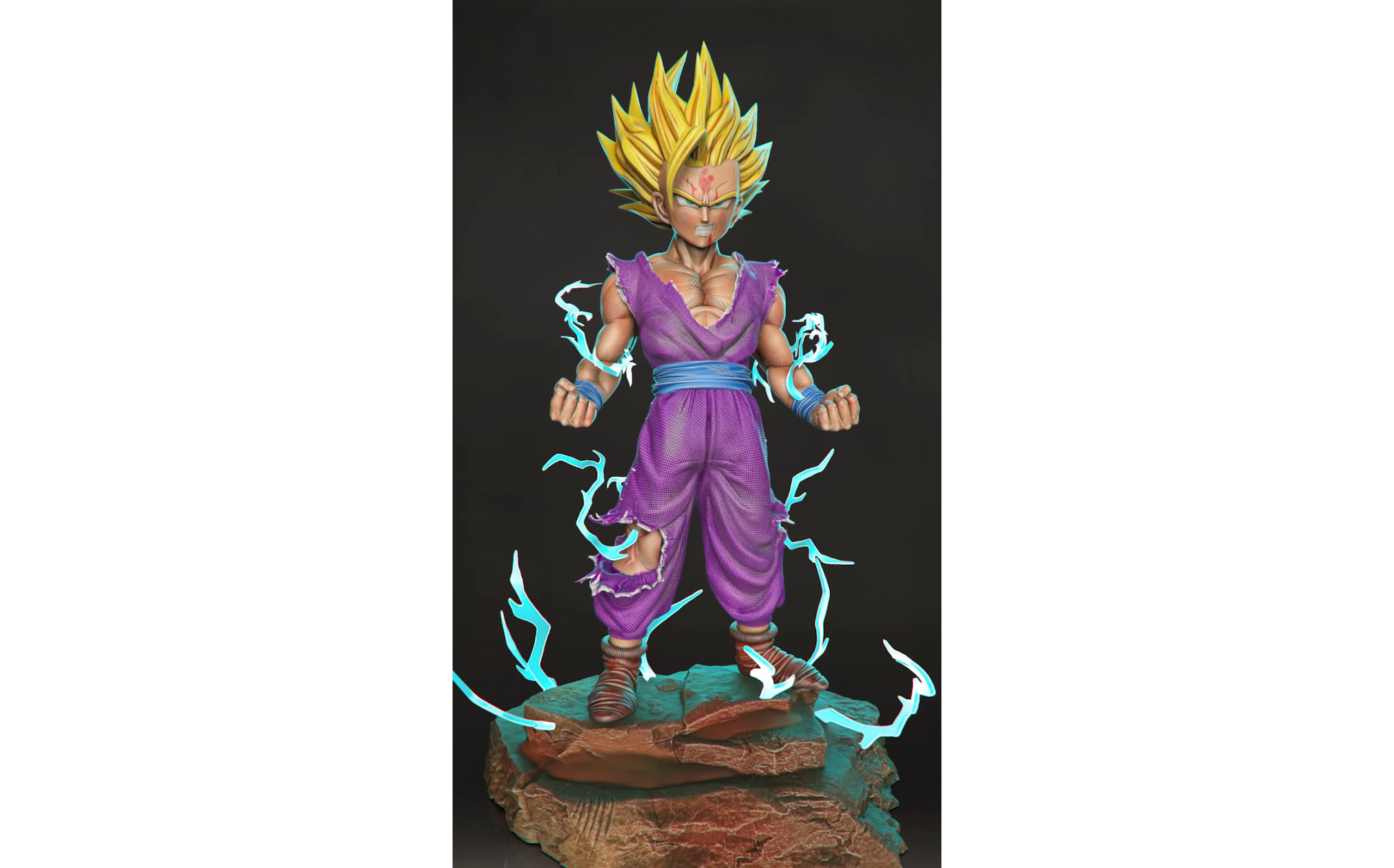 Figurine Gohan SSJ2 a peindre figurine Dragon ball DBZ gohan super saiyan 2 anime manga