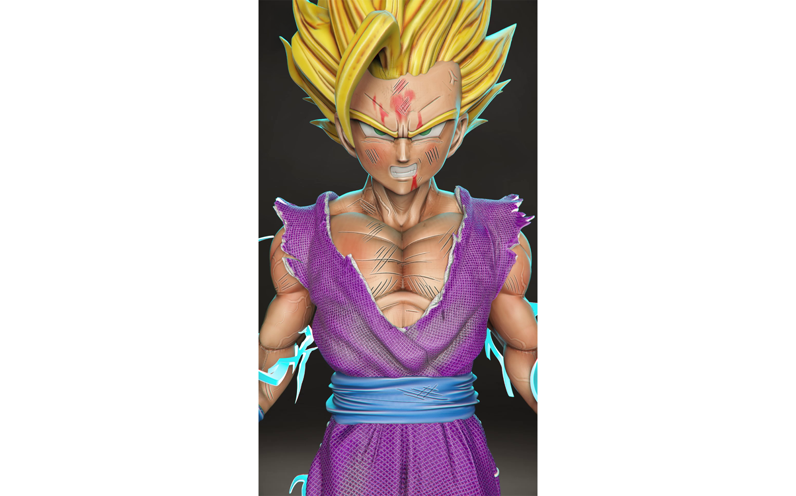Figurine Gohan SSJ2 a peindre figurine Dragon ball DBZ gohan super saiyan 2 anime manga