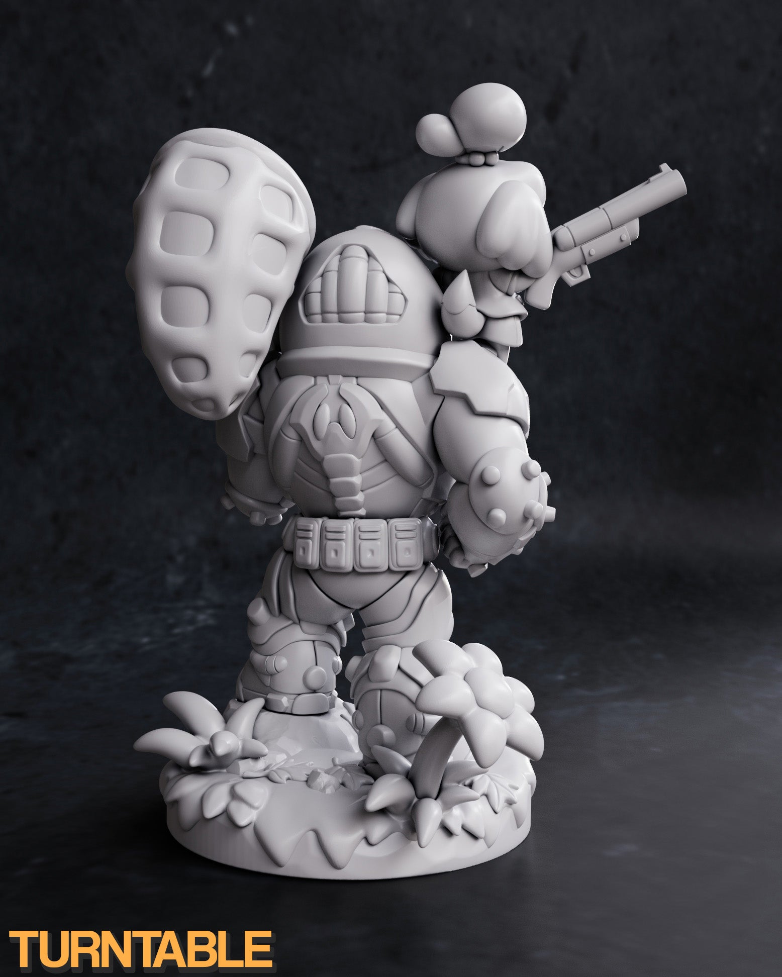 Figurine Isabelle X Doom Slayer à peindre Doom crossing Animal crossing Doom eternal Doom Guy jeux videoisabelle x doom slayer à peindre