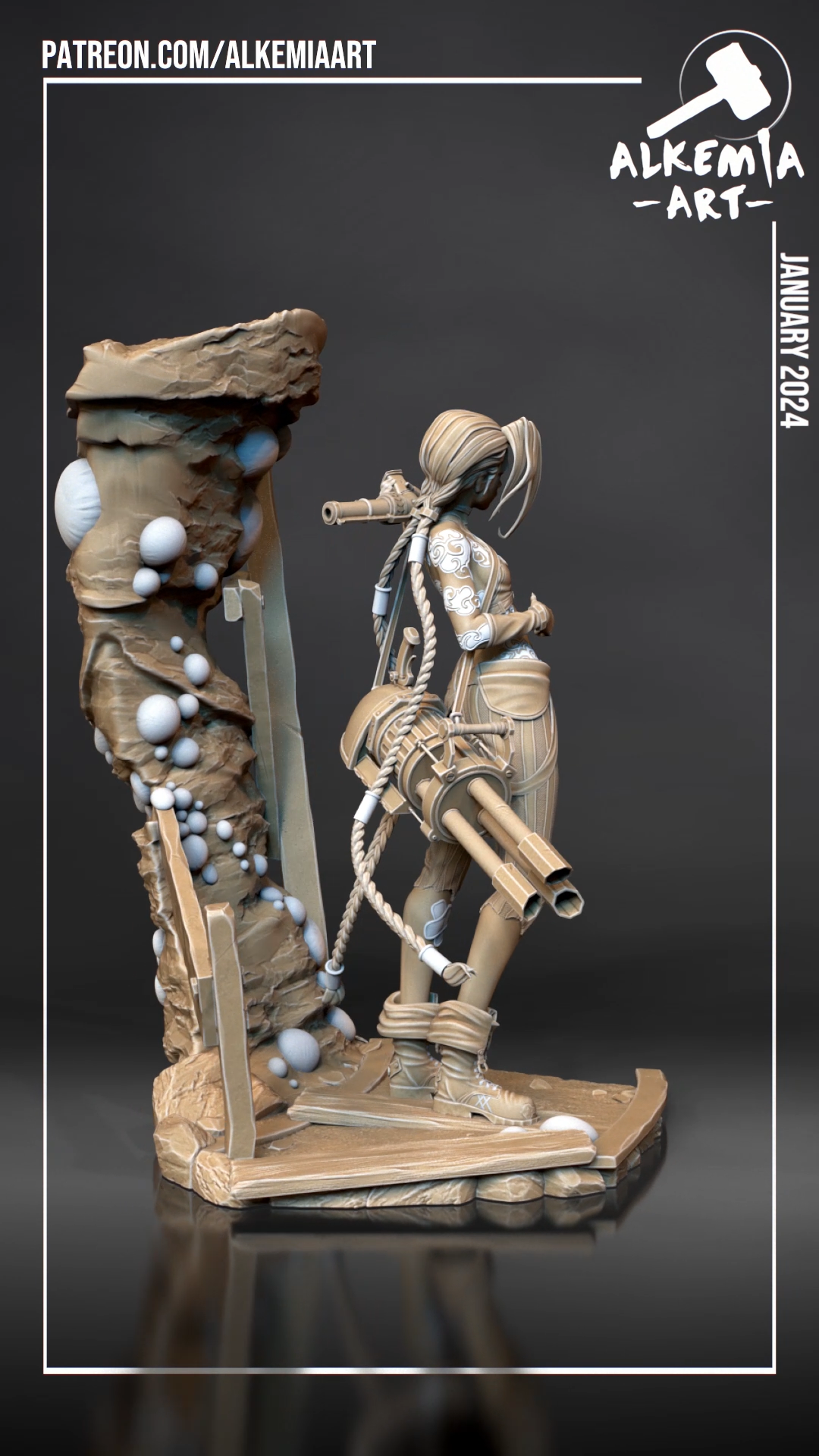 Figurine Jinx a peindre arcane Netflix League of legend serie d'animation