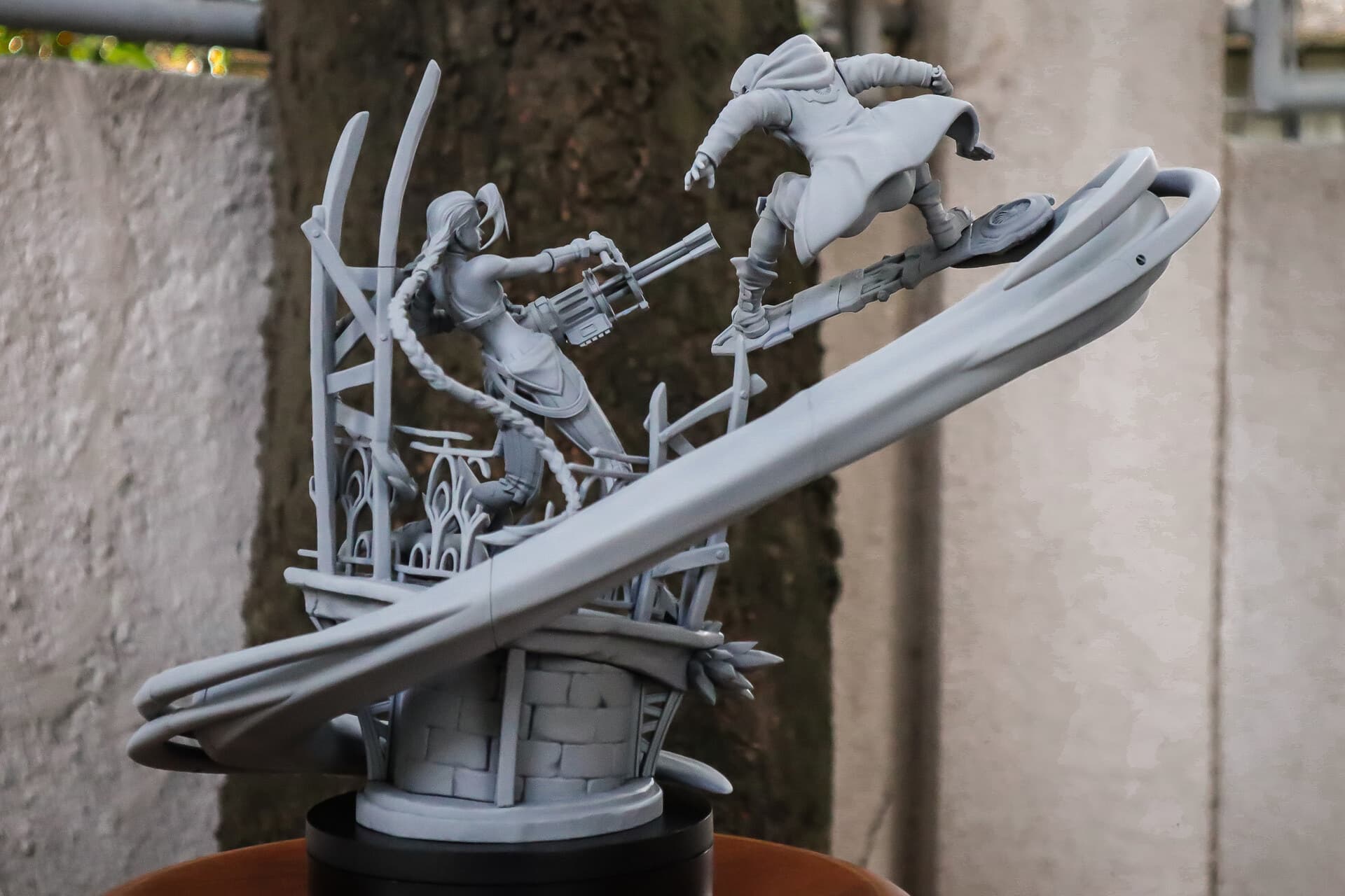Figurine Jinx et Ekko Arcane à peindre Serie league of legends Netflix LoL anime