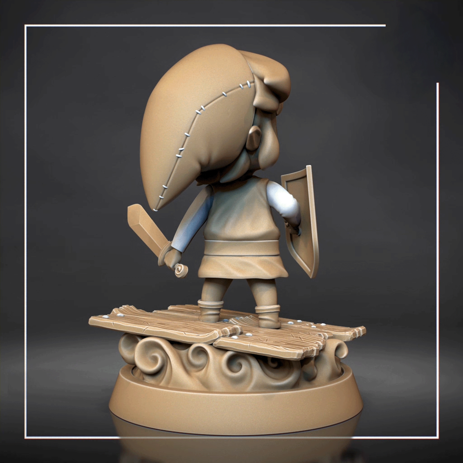 Figurine Link a peindre figurine the legend of zelda Chibi a peindre Nintendo jeux video