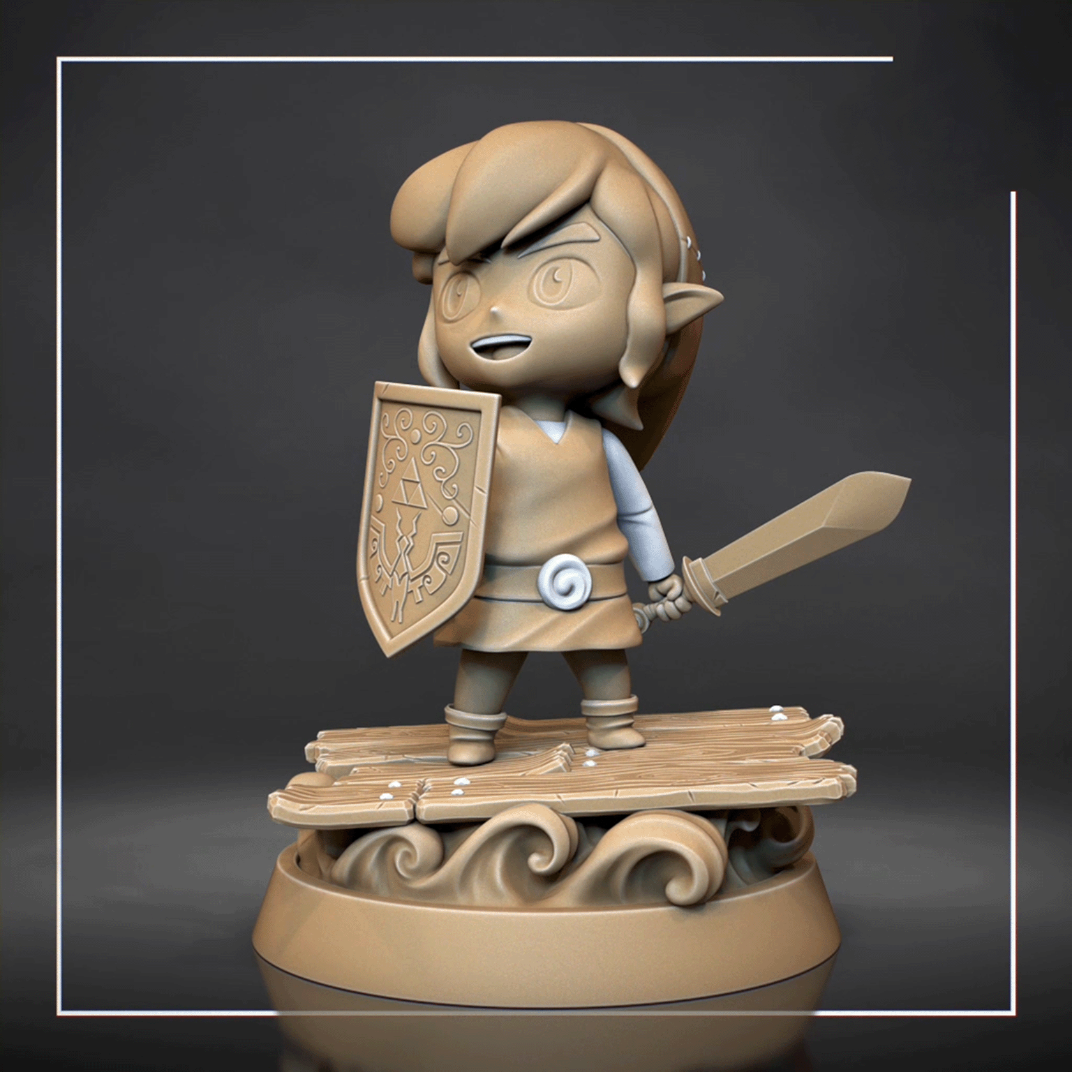 Figurine Link a peindre figurine the legend of zelda Chibi a peindre Nintendo jeux video