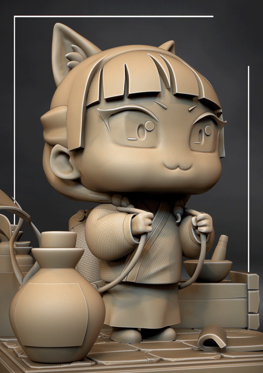 Figurine Maomao a peindre manga anime les carnets de l'apothicaire