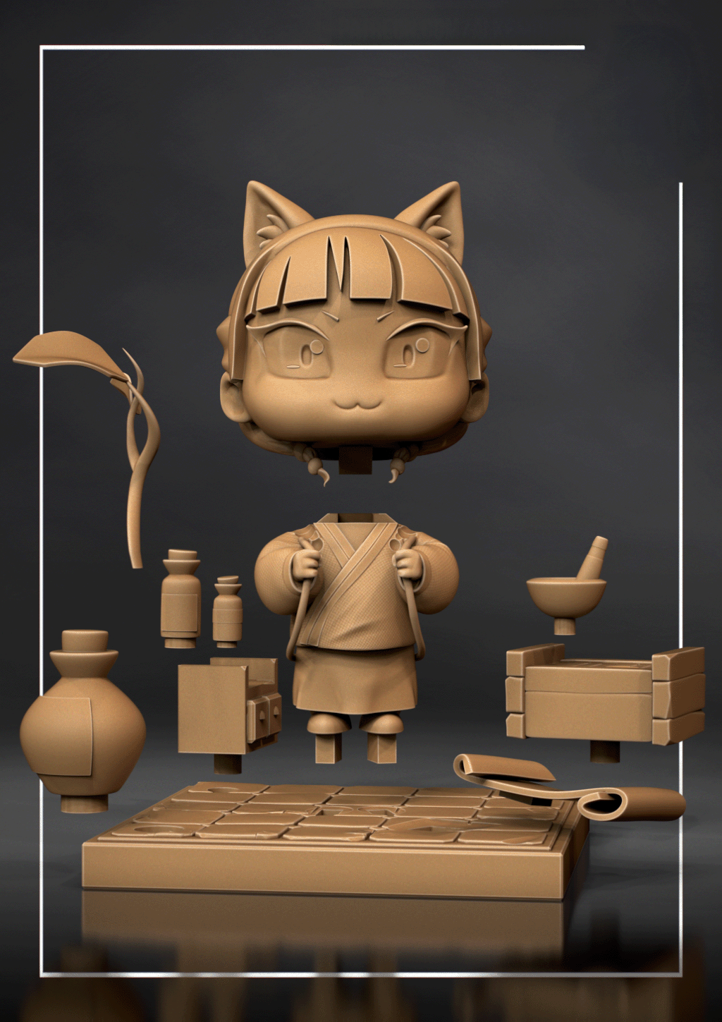 Figurine Maomao a peindre manga anime les carnets de l'apothicaire