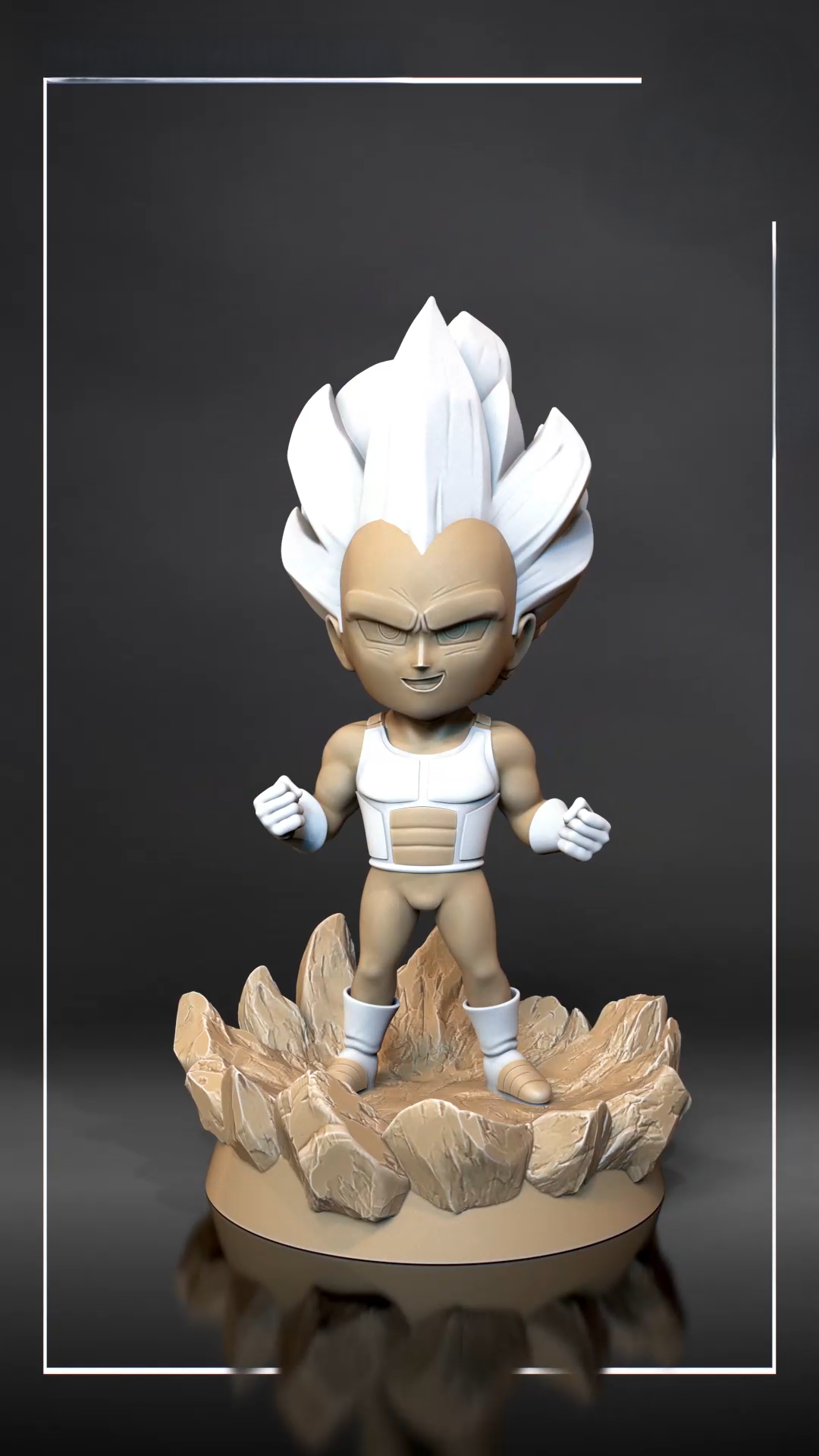 Figurine végéta SSJ3 a peindre Figurine végéta super syan 3 anime manga Dragon Ball
