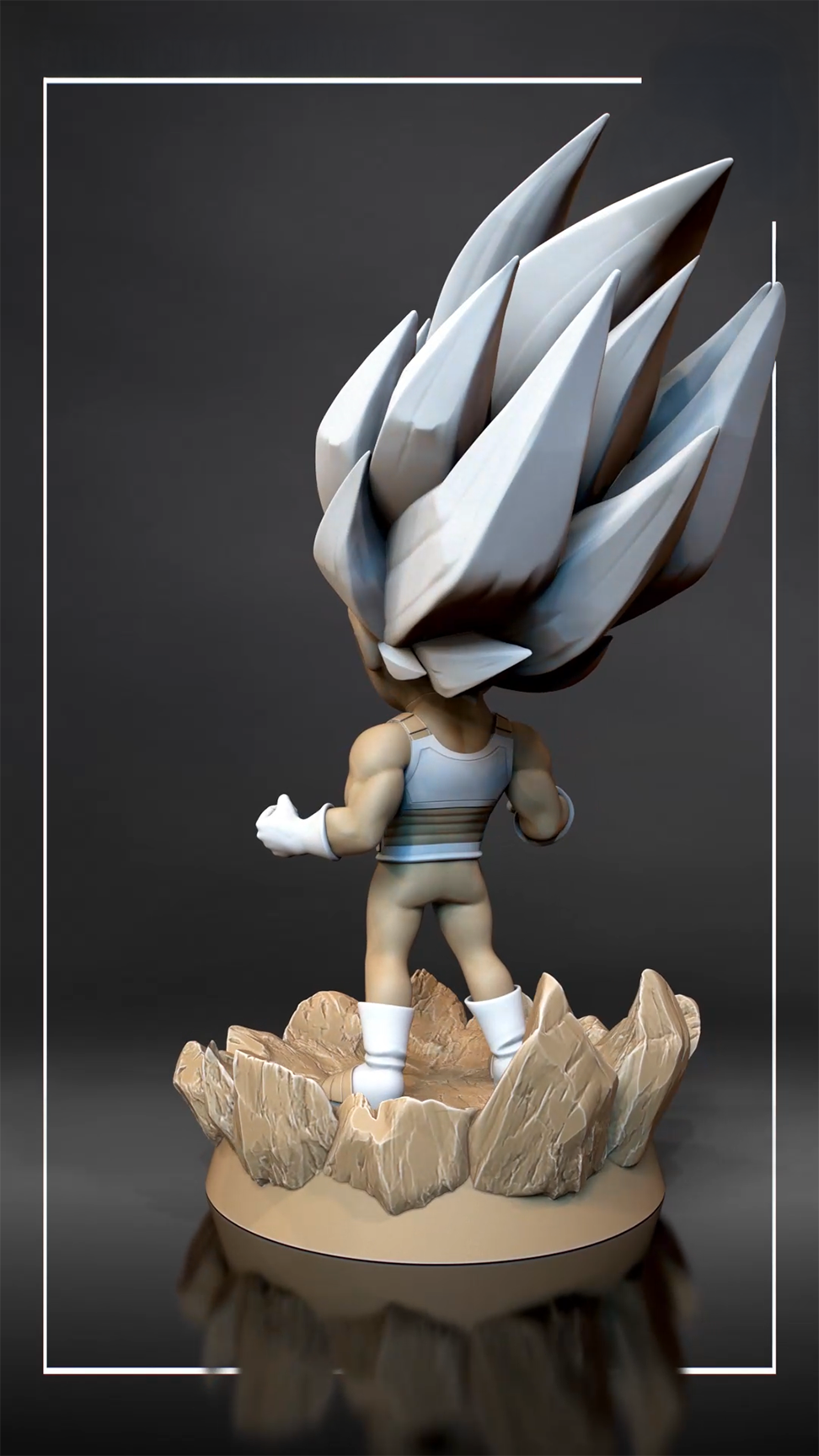 Figurine végéta SSJ3 a peindre Figurine végéta super syan 3 anime manga Dragon Ball