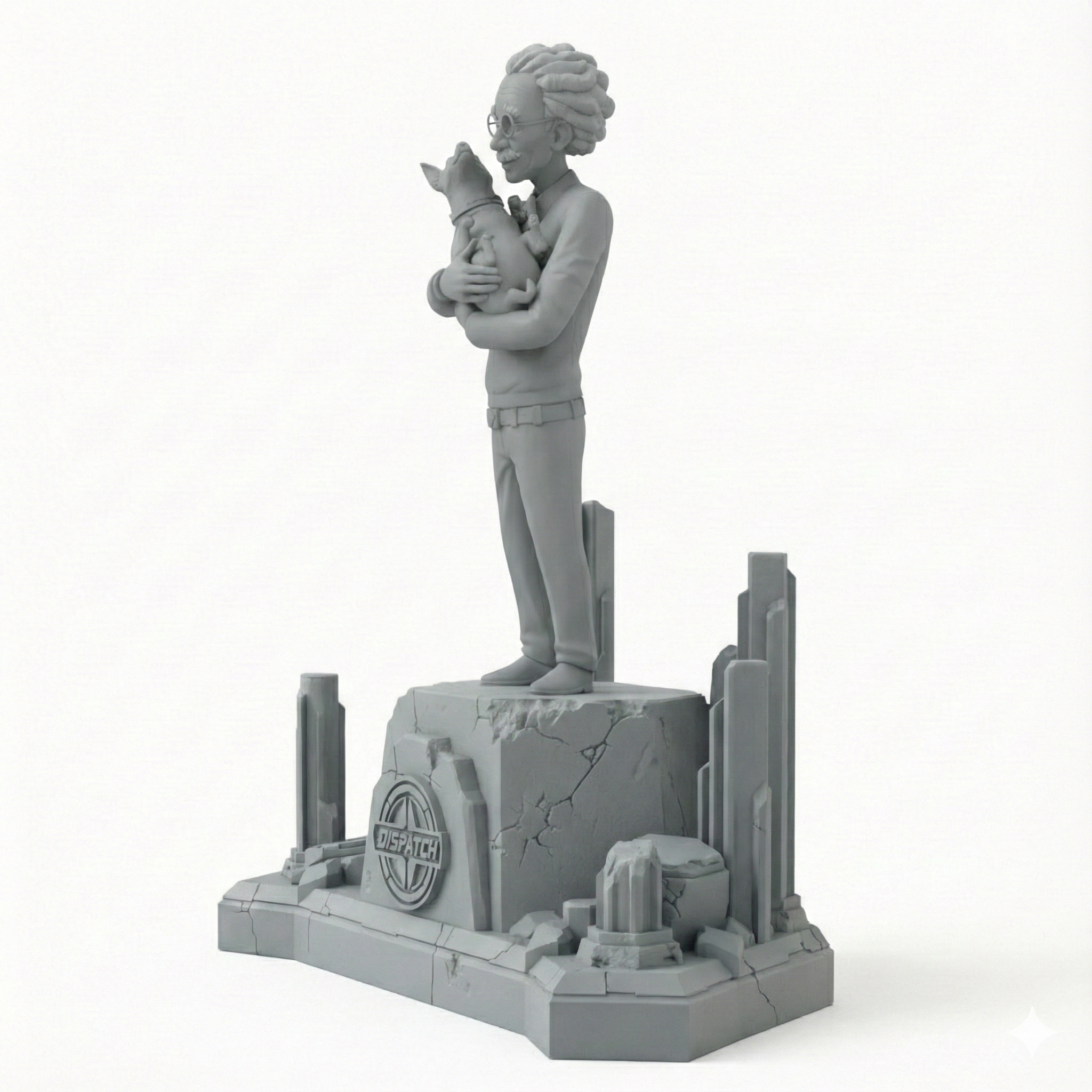 Figurine Chase et Beef a peindre figurine Track Star a peindre figurine Dispatch jeux video steam