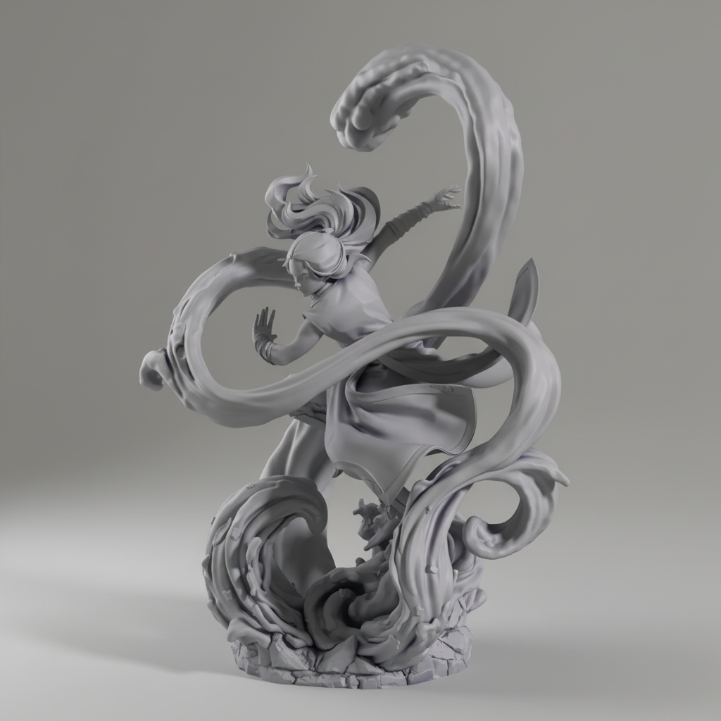 Figurine Katara à peindre Figurine avatar le dernier maitre de l'air figurine anime manga