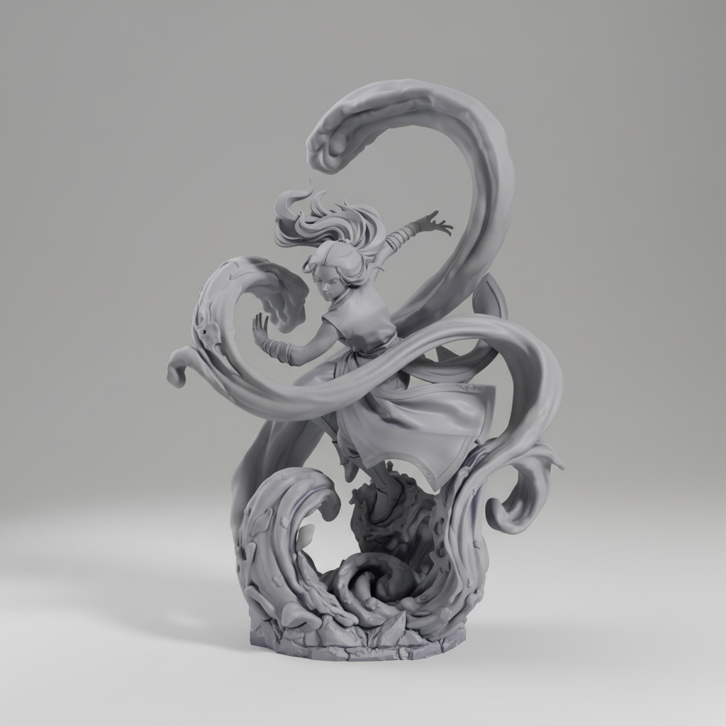 Figurine Katara à peindre Figurine avatar le dernier maitre de l'air figurine anime manga