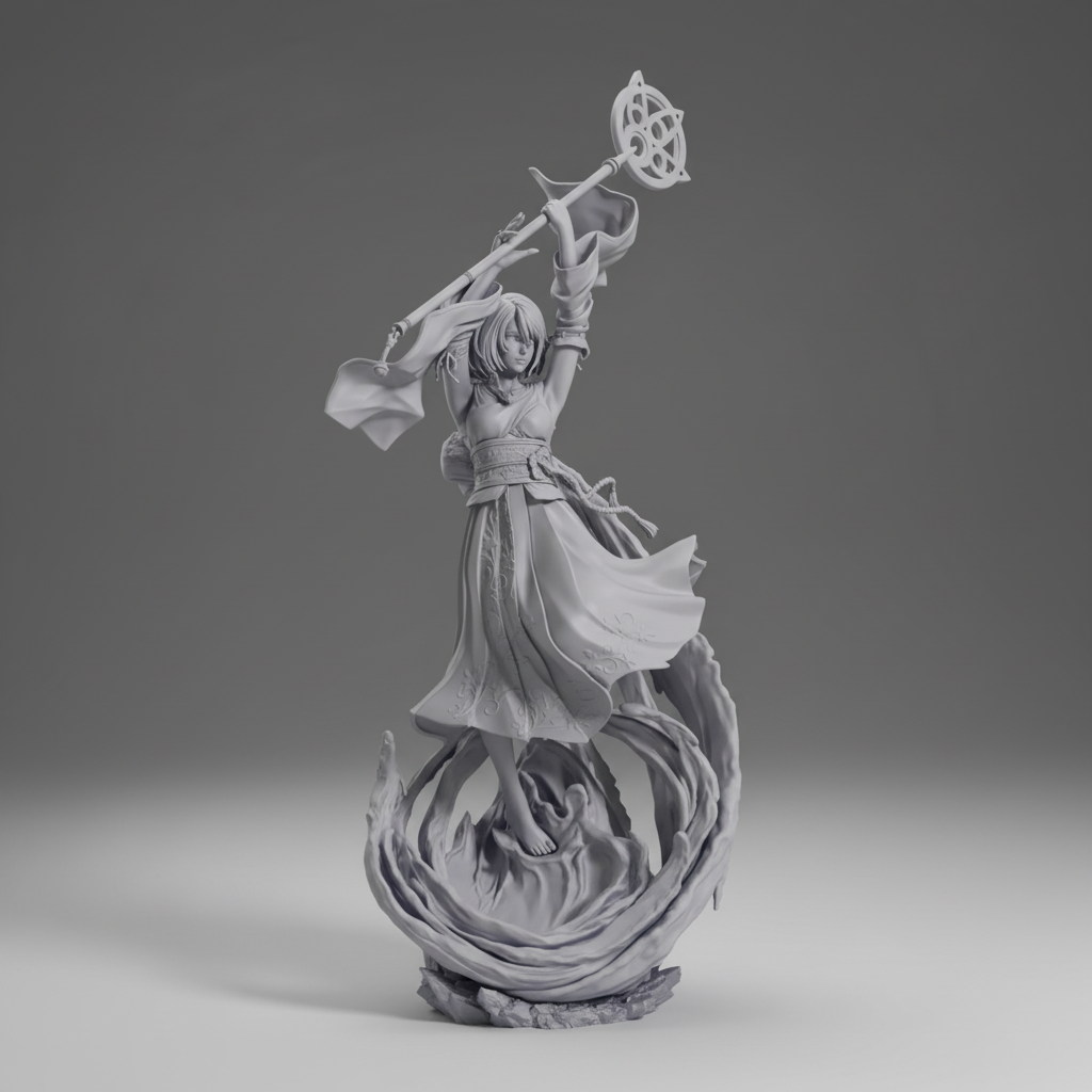 Figurine Yuna de Final Fantasy X à peindre