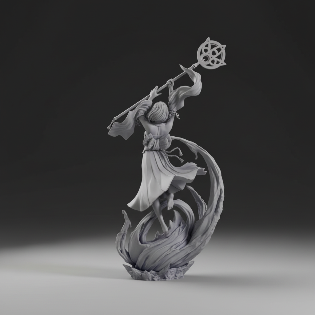 Figurine Yuna de Final Fantasy X à peindre