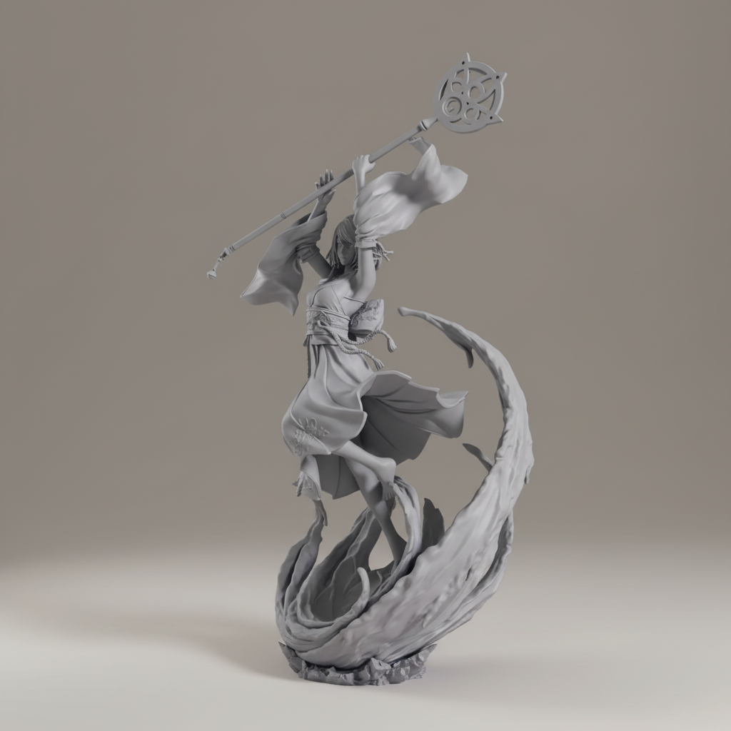 Figurine Yuna de Final Fantasy X à peindre