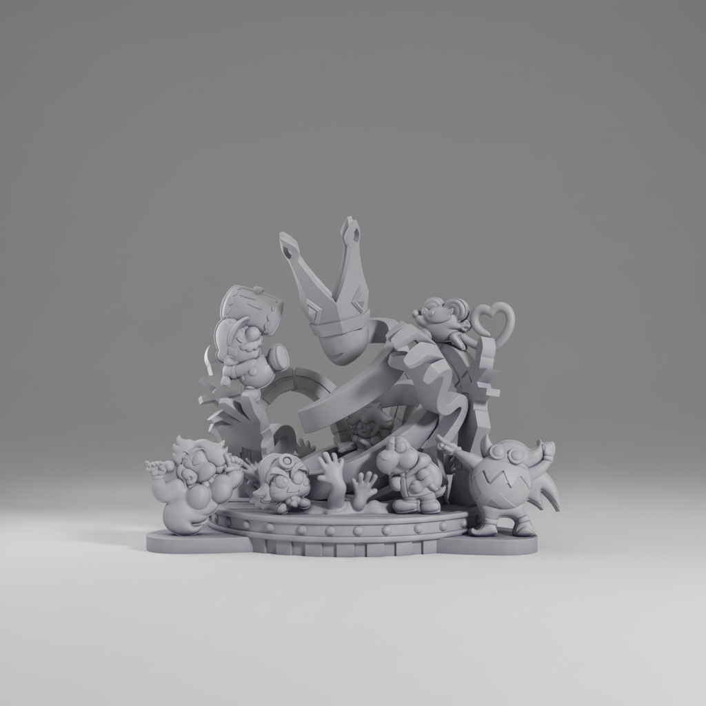 Diorama Chibi Super Mario Odyssey à peindre