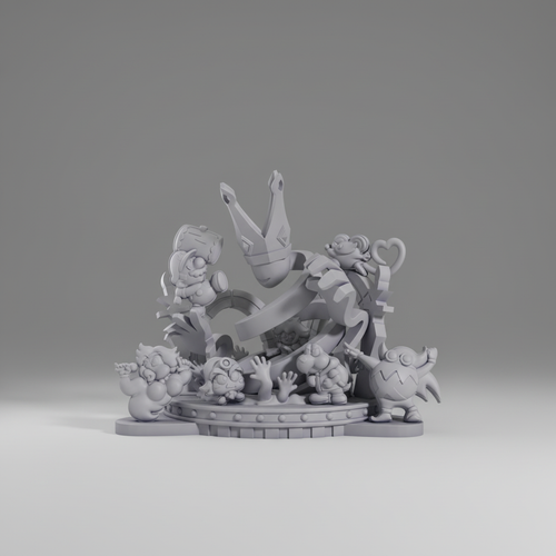 Diorama Chibi Super Mario Odyssey à peindre