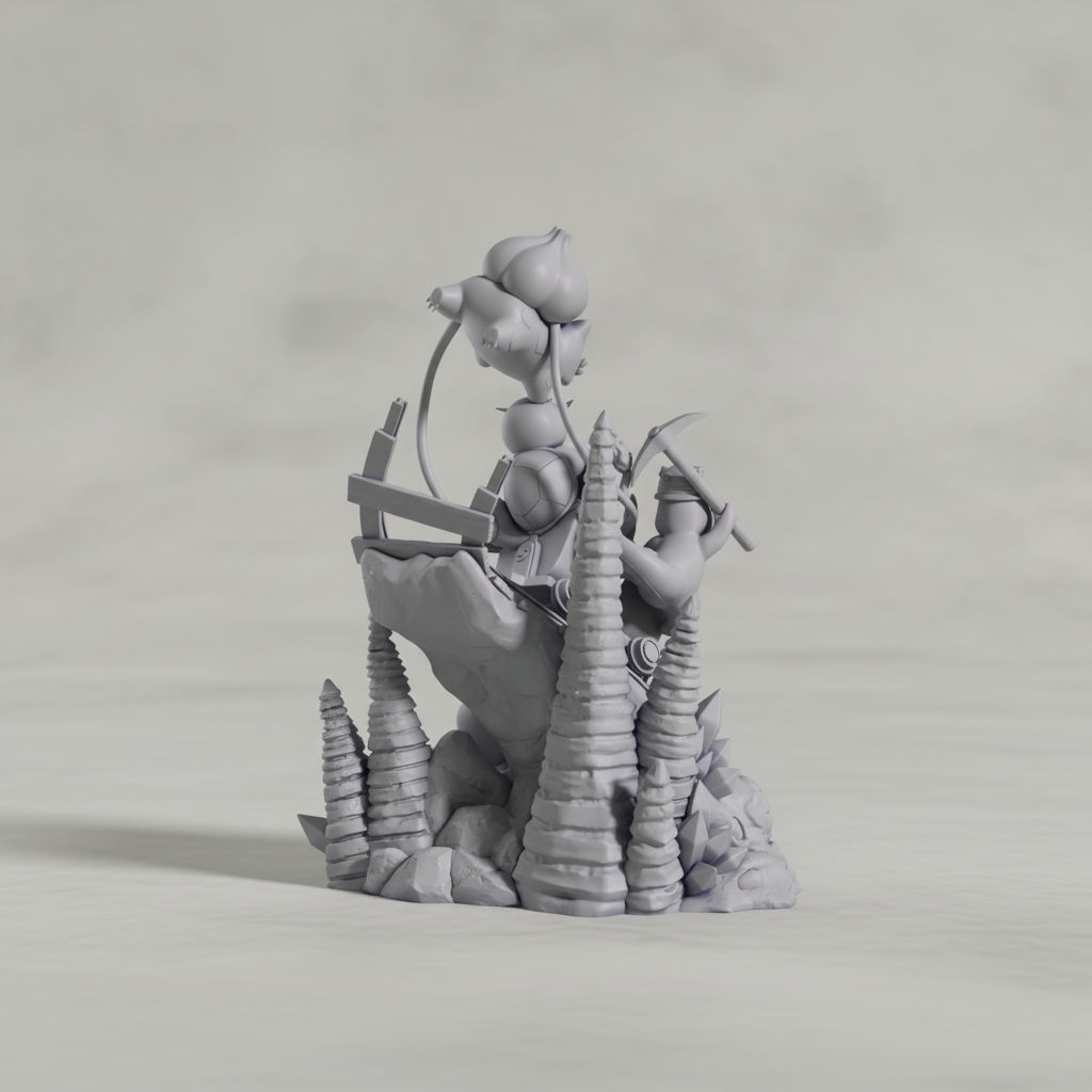 Diorama Pokémon Miners à peindre