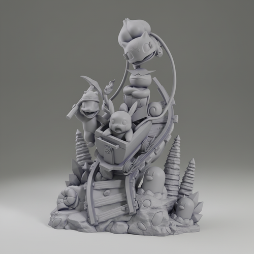Diorama Pokémon Miners à peindre