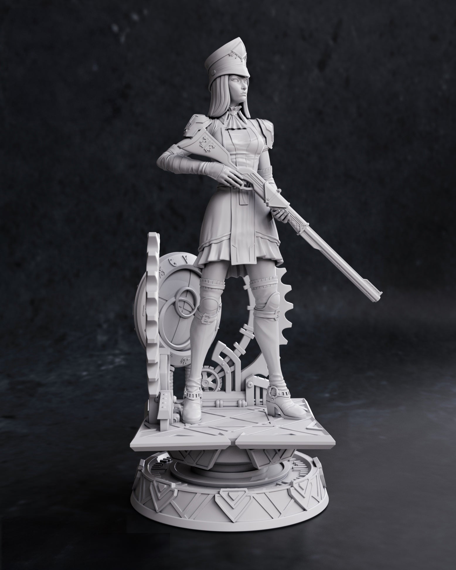 Figurine à peindre Caitlyn Arcane Netflix League Of Legend manga anime