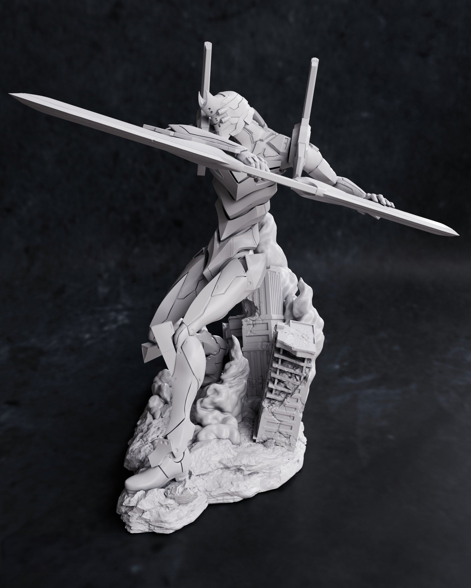 figurine à peindre eva 2 neon genesis evangelion