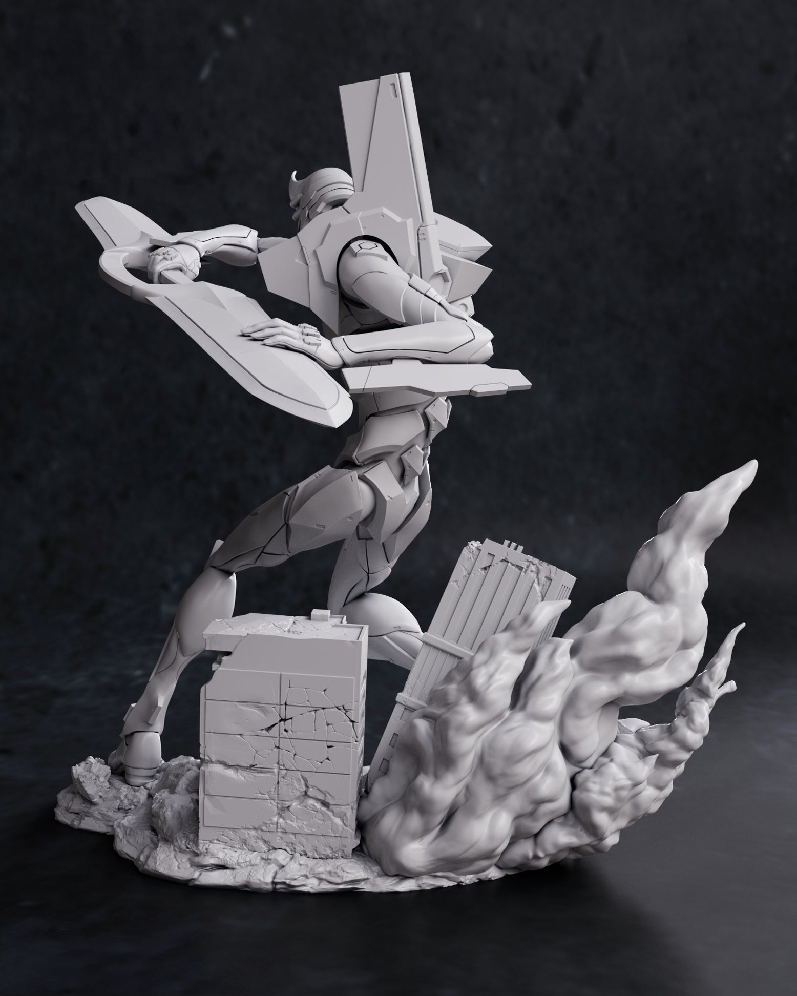 figurine à peindre eva 2 neon genesis evangelion
