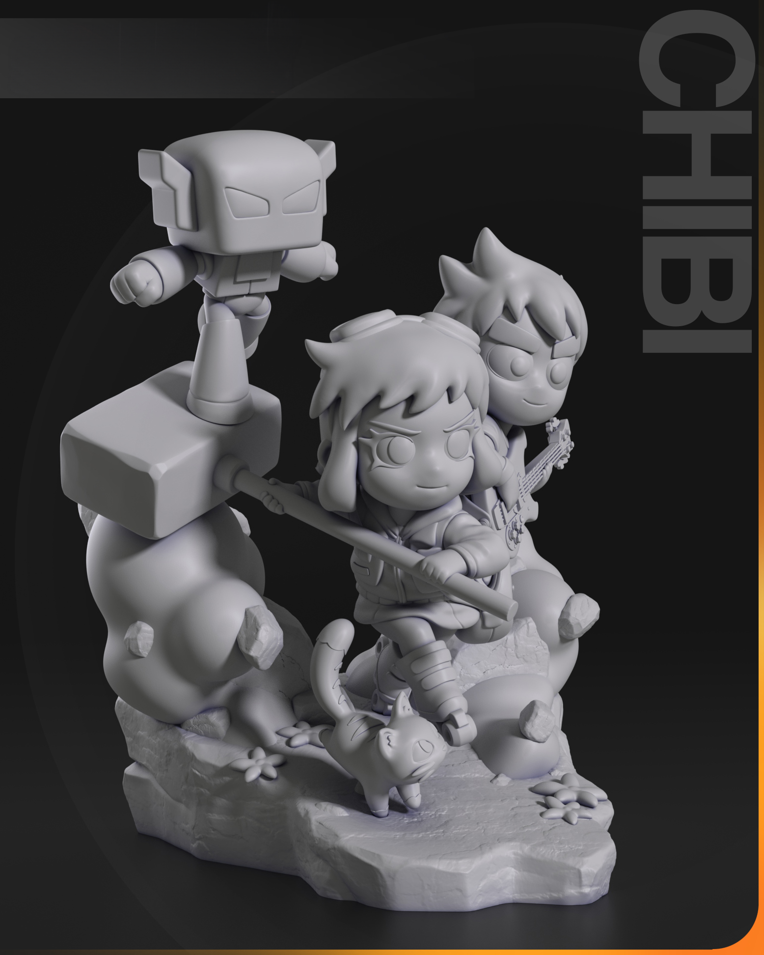 Figurine à peindre Ramona et Scott Pilgrim Anime Comics Netflix Serie