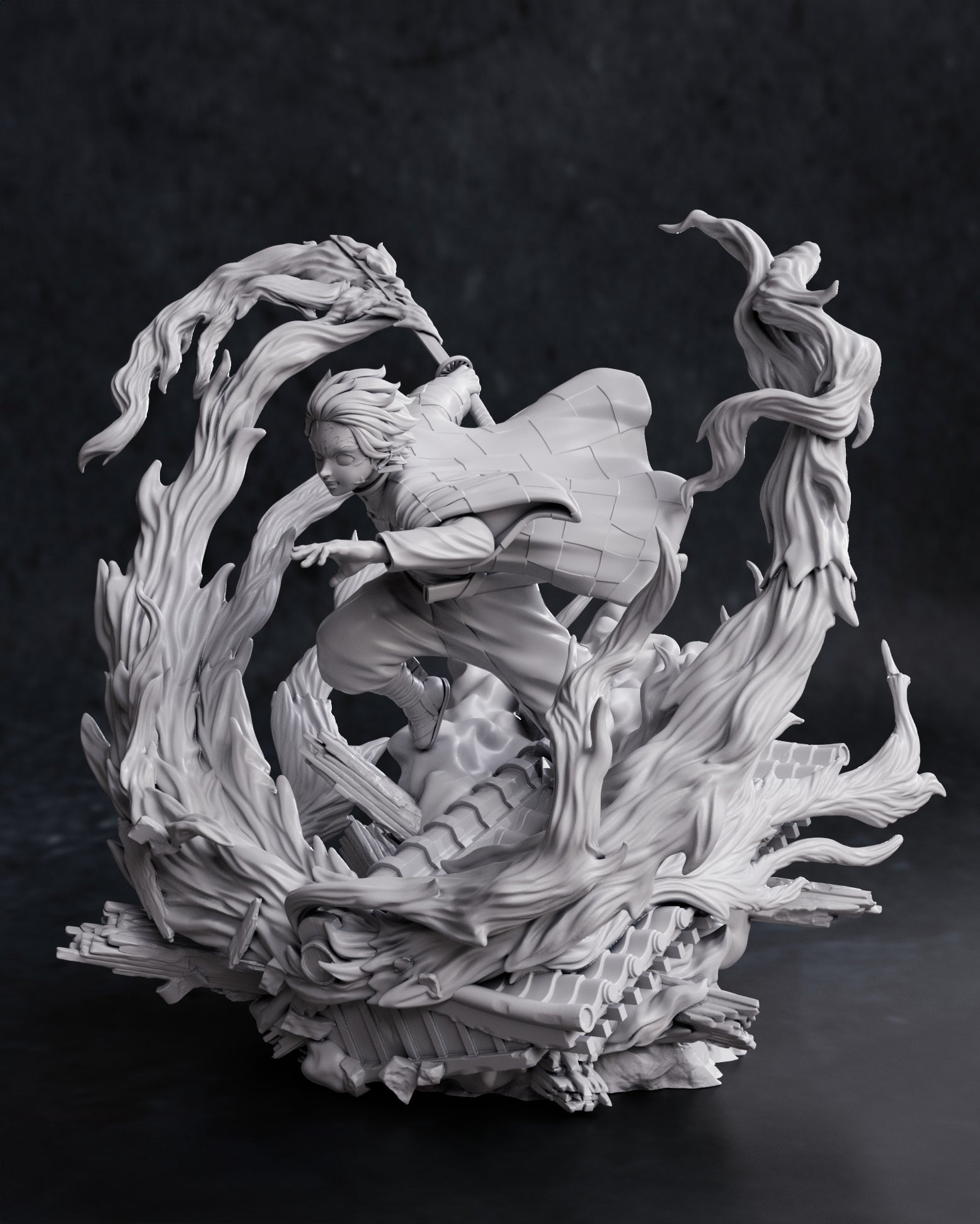 Figurine à peindre Tanjiro Demon Slayer animé Manga