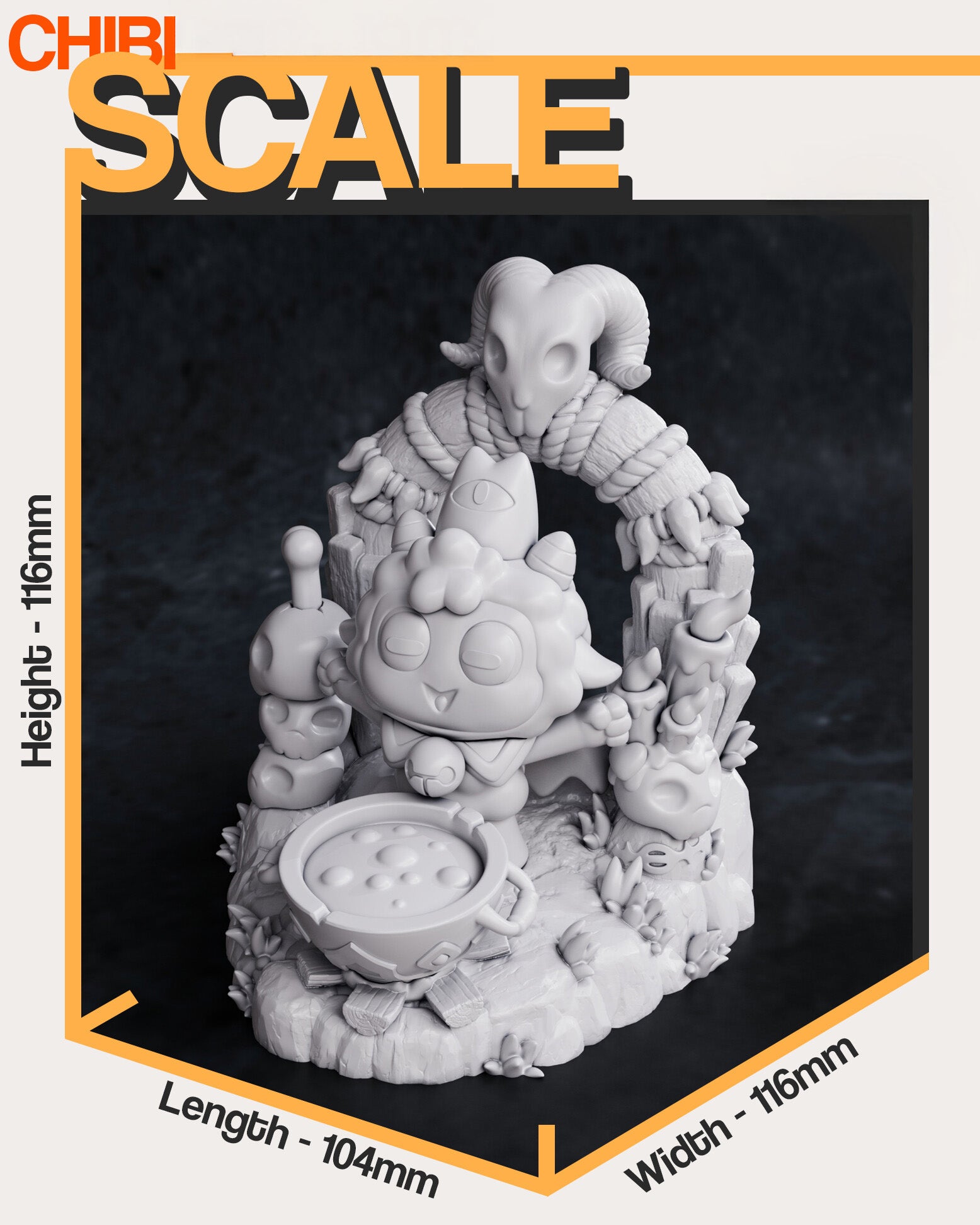 Figurine cult of the lamb a peindre jeux video Steam indie game