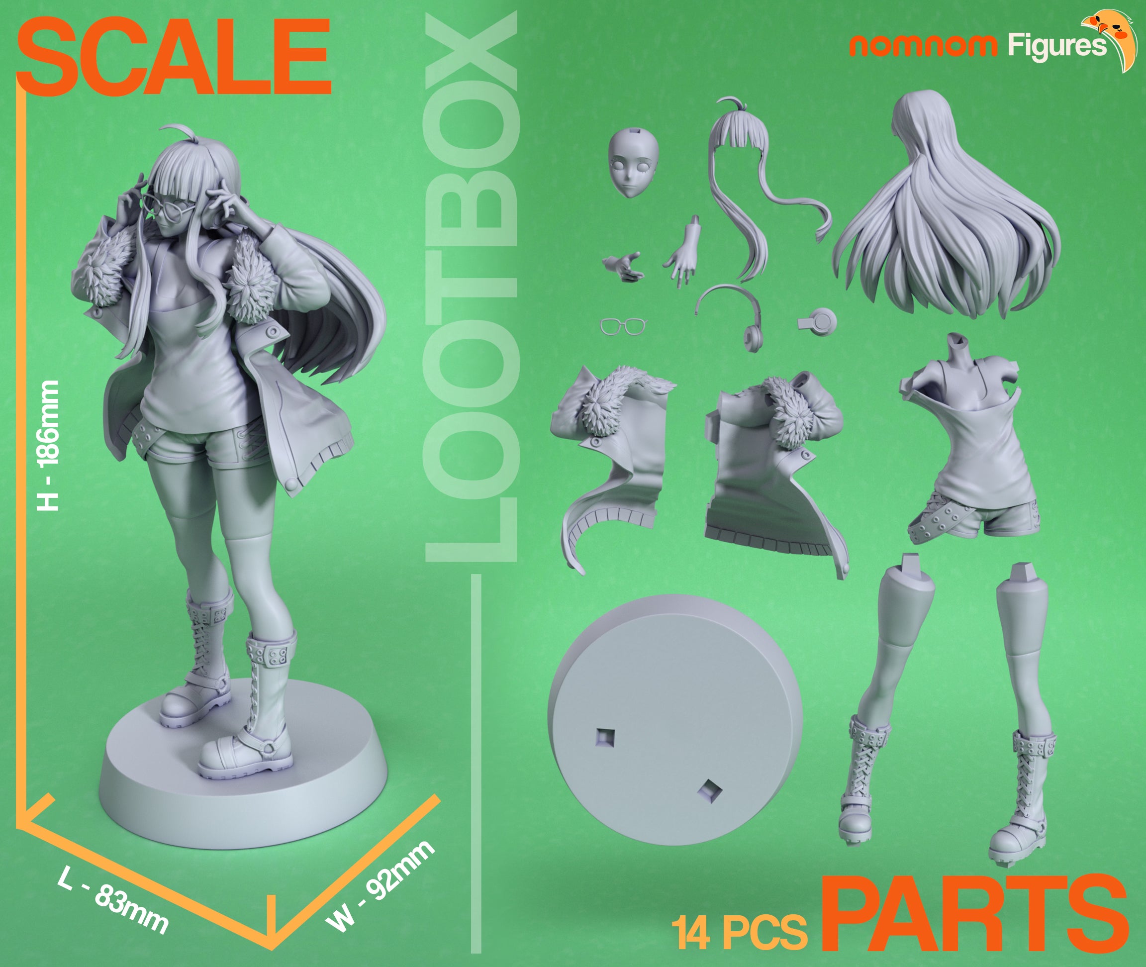 Figurine Futaba Sakura persona 5 a peindre Jeux video waifu