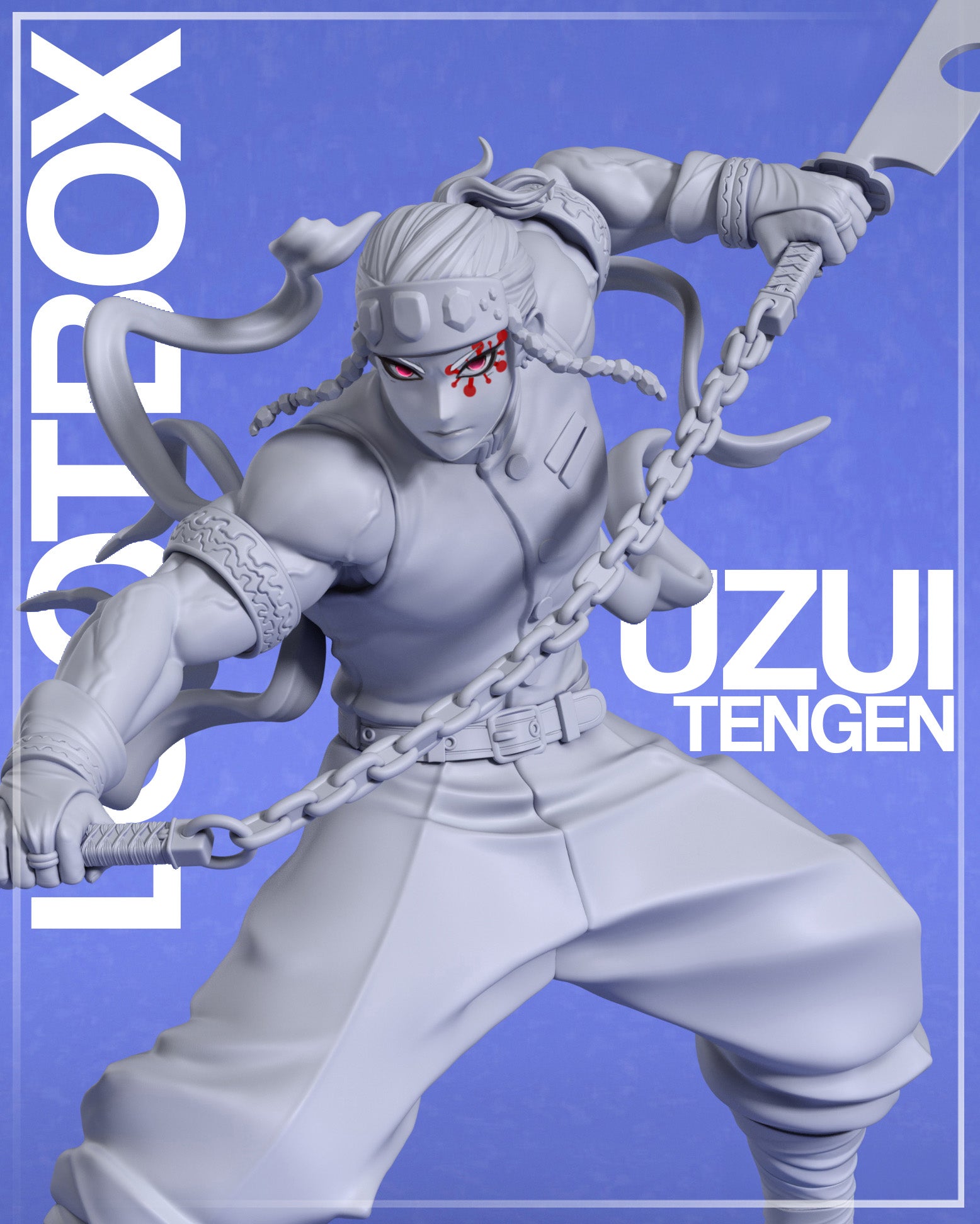 Figurine Tengen Uzui Demon slayer a peindre figurine manga figurine anime
