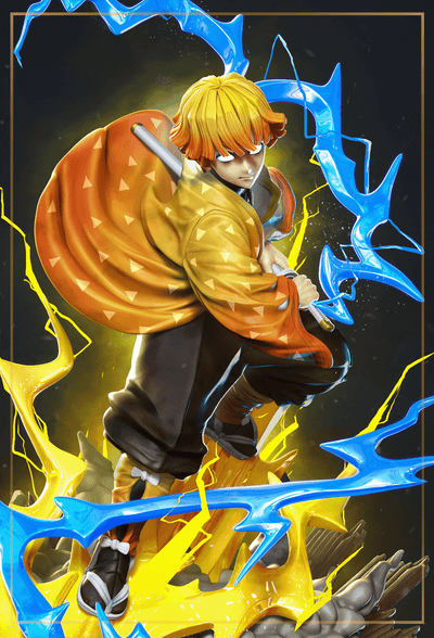 Figurine Zenitsu à peindre