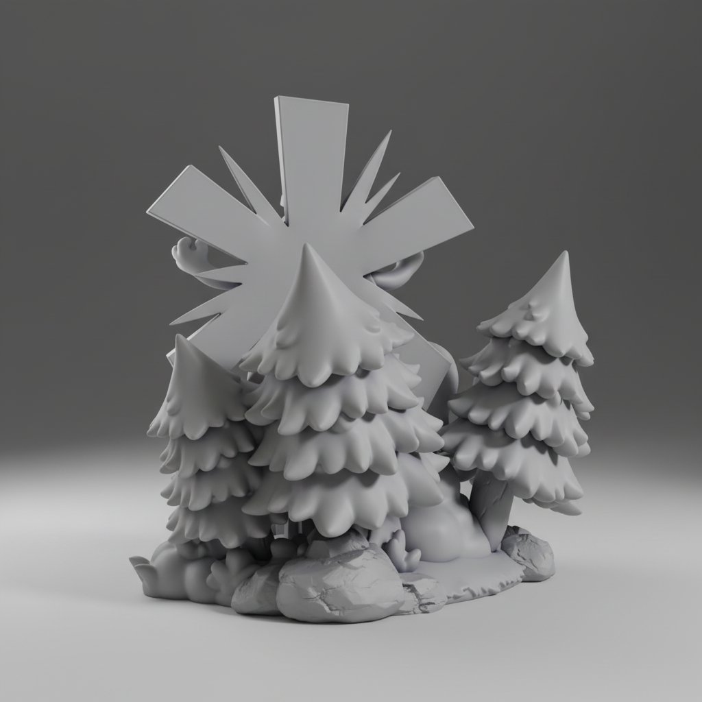 Figurine Bill Cipher Gravity Falls chibi à peindre