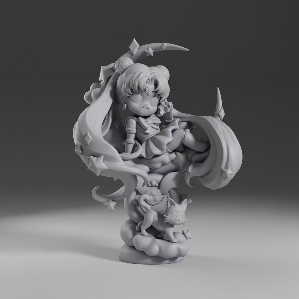 Figurine Chibi Sailor Moon à peindre