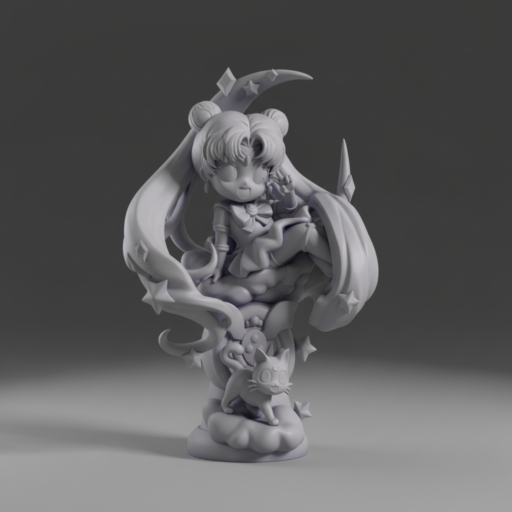 Figurine Chibi Sailor Moon à peindre