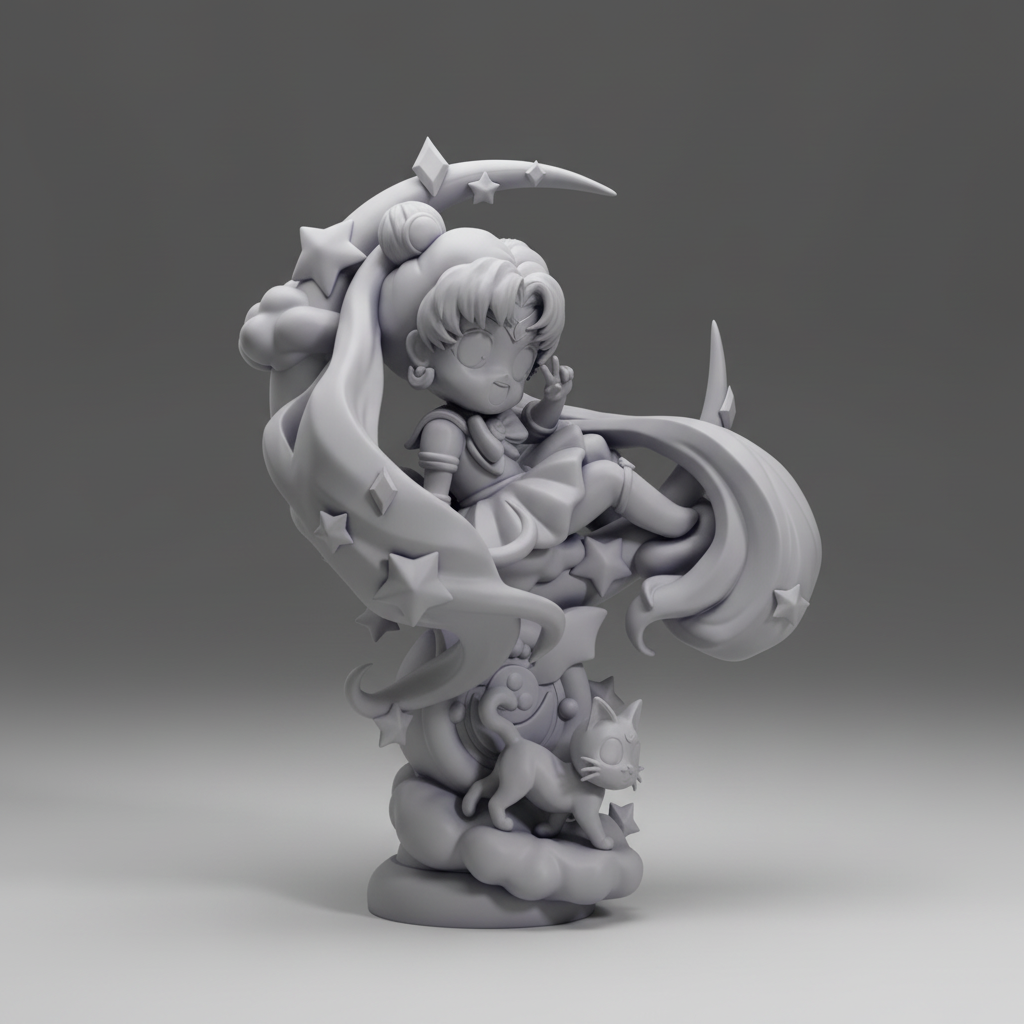 Figurine Chibi Sailor Moon à peindre