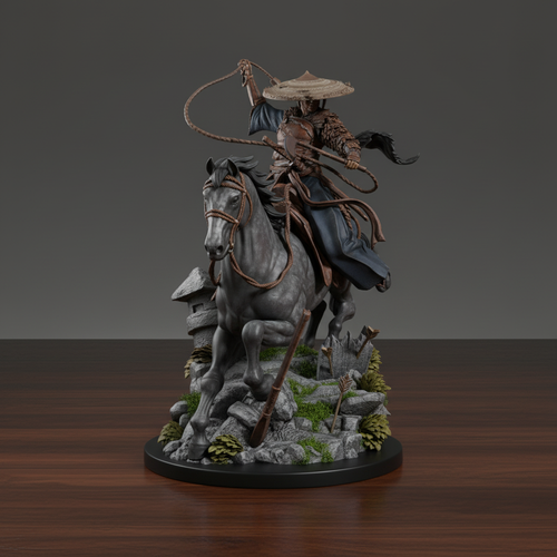 Figurine Guerrier Samouraï à cheval