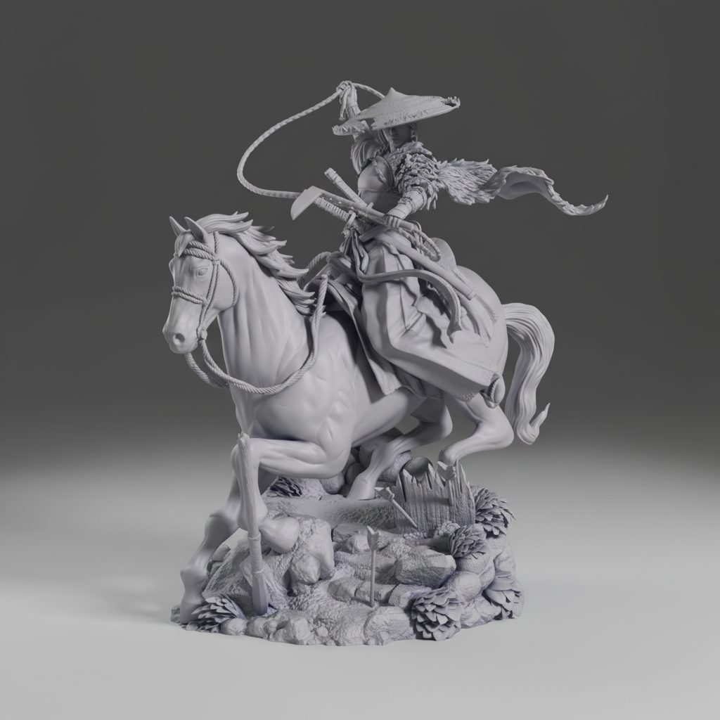 Figurine Guerrier Samouraï à cheval