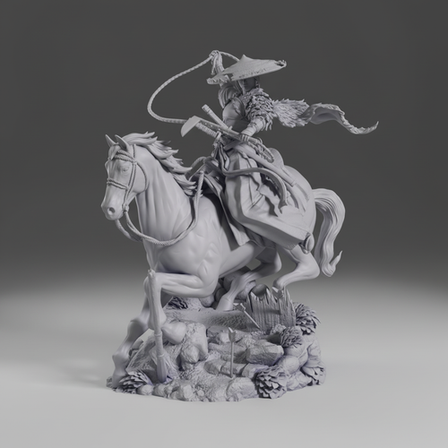Figurine Guerrier Samouraï à cheval