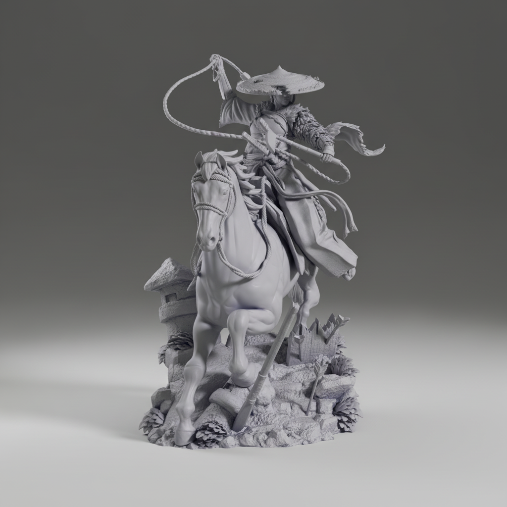 Figurine Guerrier Samouraï à cheval